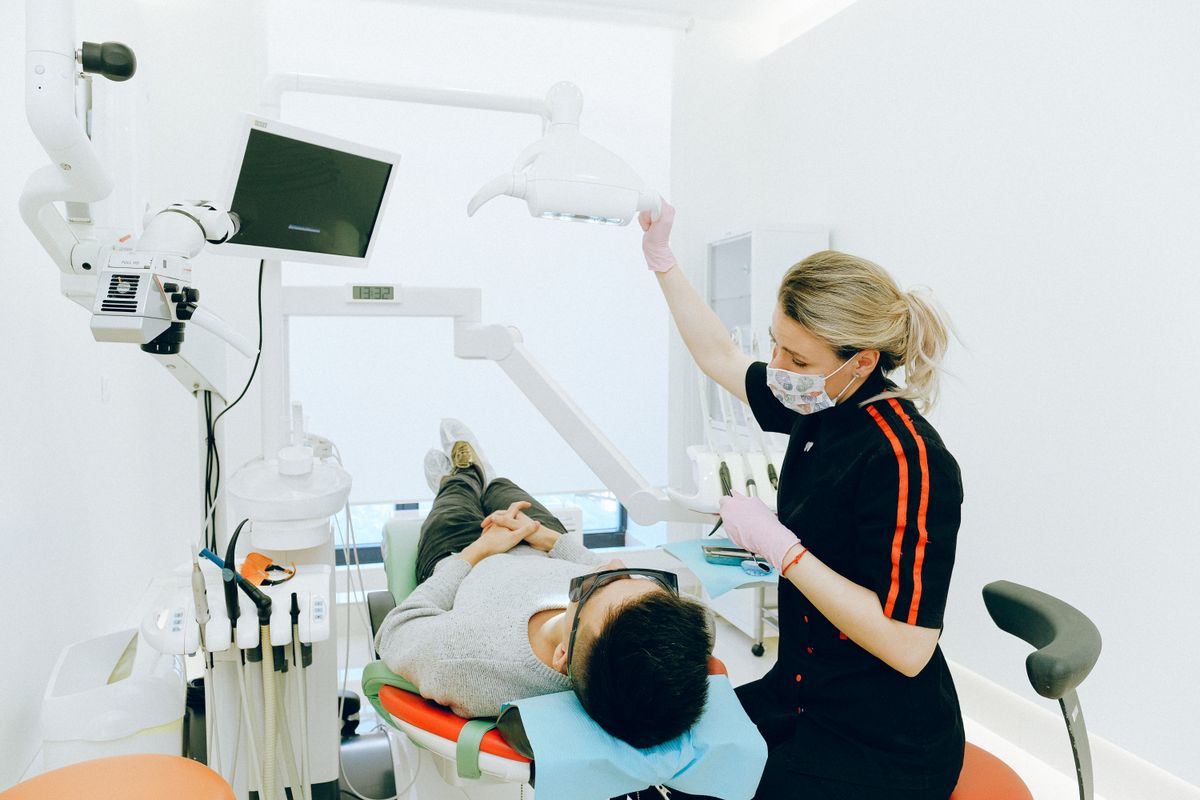 Patient relaxing in a calm, modern dental operatory